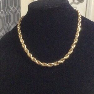 Elegant Gold Rope Chain Necklace